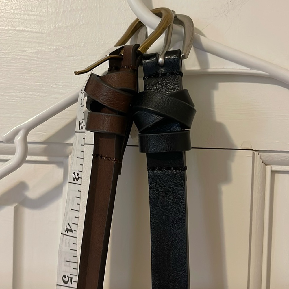 Black and brown skinny belts Target